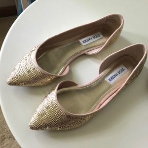 Steve Madden gold flats